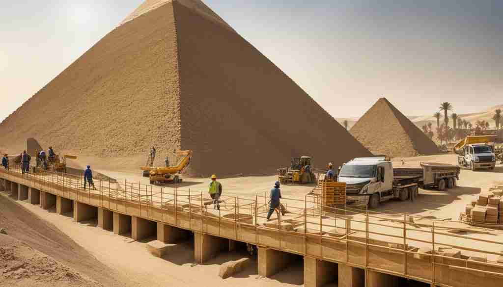Luxor Pyramid Construction
