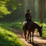 Horseback Riding in a Forest