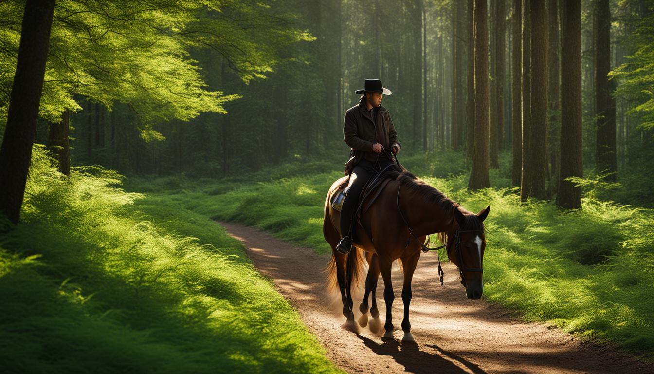 Horseback Riding in a Forest